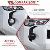 Front Fog Light Lamp Decoration Cover Trim Bezels for 4Runner 14+ Smoked Black