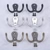 3sets Double Heads Hook Wall/Door Mounted Hanger W/screws Coat/Key/Bag/Towel/Hat/Mask Holder 53mm