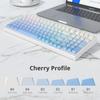 135-Key Side-Printed PBT Gradient Keycaps, 75% Cherry Profile, Minimalist Style, Custom Shine-Through Keyboard Keycaps for Mechanical Keyboards