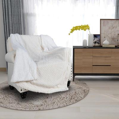 InStuff Double-Layer Lambskin Jacquard Velvet Flannel Blanket - Warm, Thick, Net Celebrity Blanket