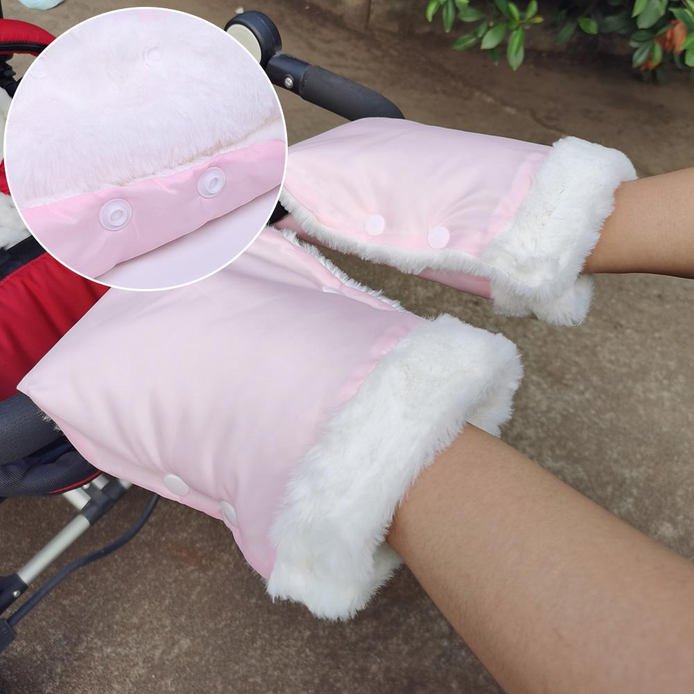 Winter Warm Stroller Gloves Waterproof Strollers Fleece Hand Muff Windproof Infant Clutch Cart Gloves Winter Supplies