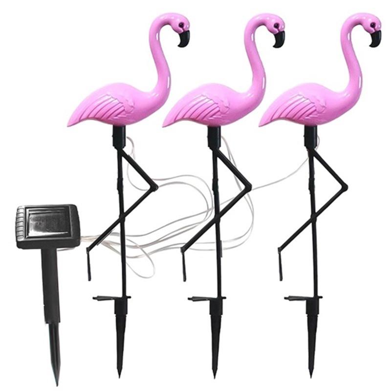 3Lamps/Drag Led Solar Power Flamingo Lawn Garden Stake Landscape Outdoor