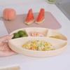 Prato Dividido de Silicone Antiderrapante Sem BPA Prato de Alimentação Infantil Ventosa Prato de Jantar Alimentação de Bebê