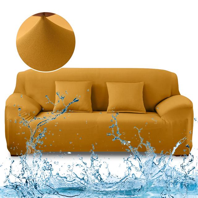 Waterproof Elastic Sofa Covers L Shaped Corner Armchair Slipcovers Solid Colour Living Room Protector