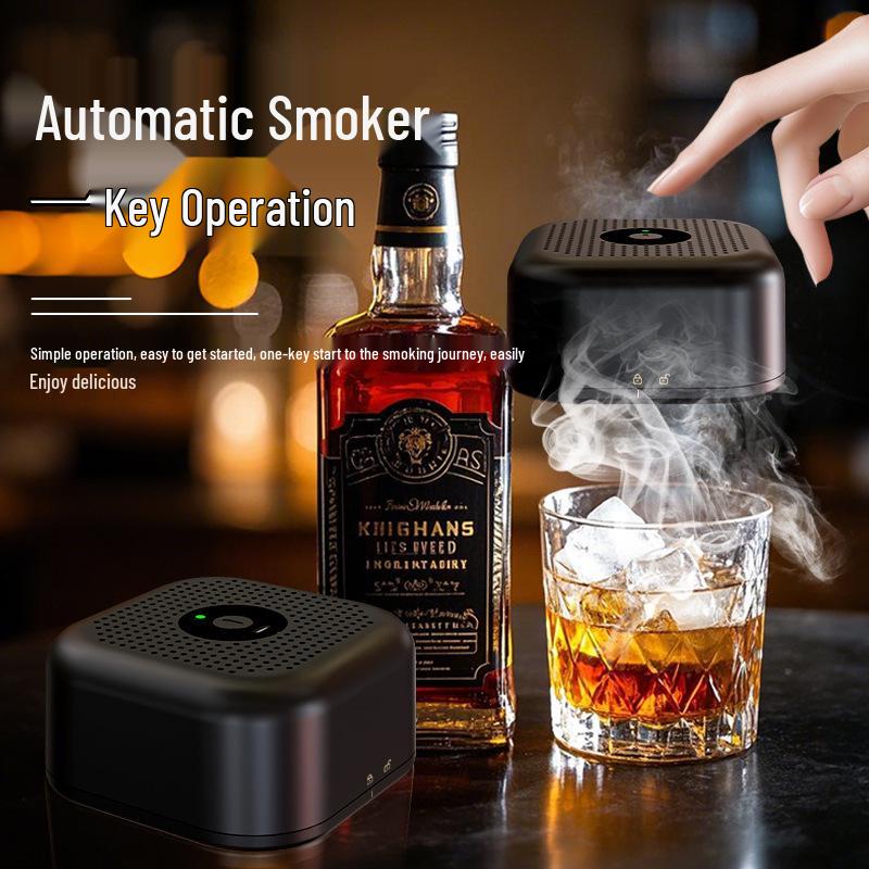 Electric Cocktail Smoker: Whiskey Bar Tool with Multiple Fruitwood Options