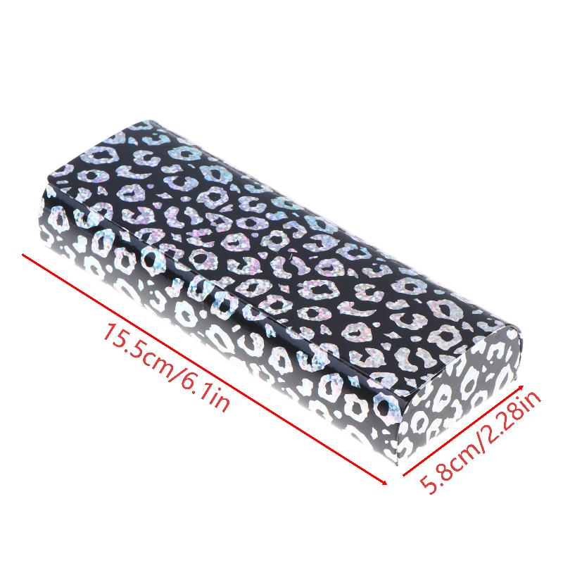 Leopard Print Pu Leather Glasses Case Large Capacity Hard Spectacle Storage Box Pressure Resistant Portable Spectacle Carry Case