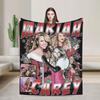 Mariah Carey Christmas  Super Warm Blanket  Camping Plush Throw Blanket Funny Home Decor Flannel Bedspread Sofa Bed Cover