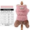 Corduroy Warm Fleece Teddy Pet Overalls Winter Dog Clothes  Dog Jumpsuit  Pet Cat Clothing