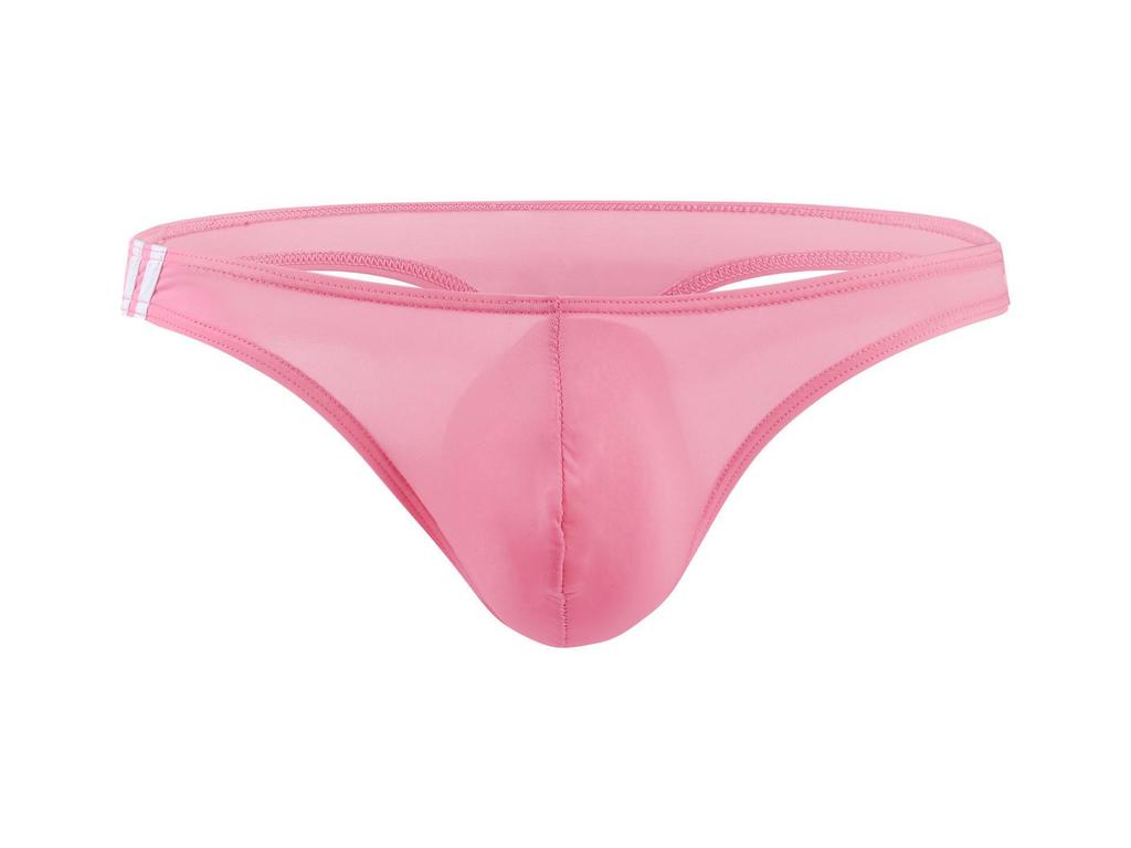 Men's Low-Rise U-Convex Ice Silk Thong E044