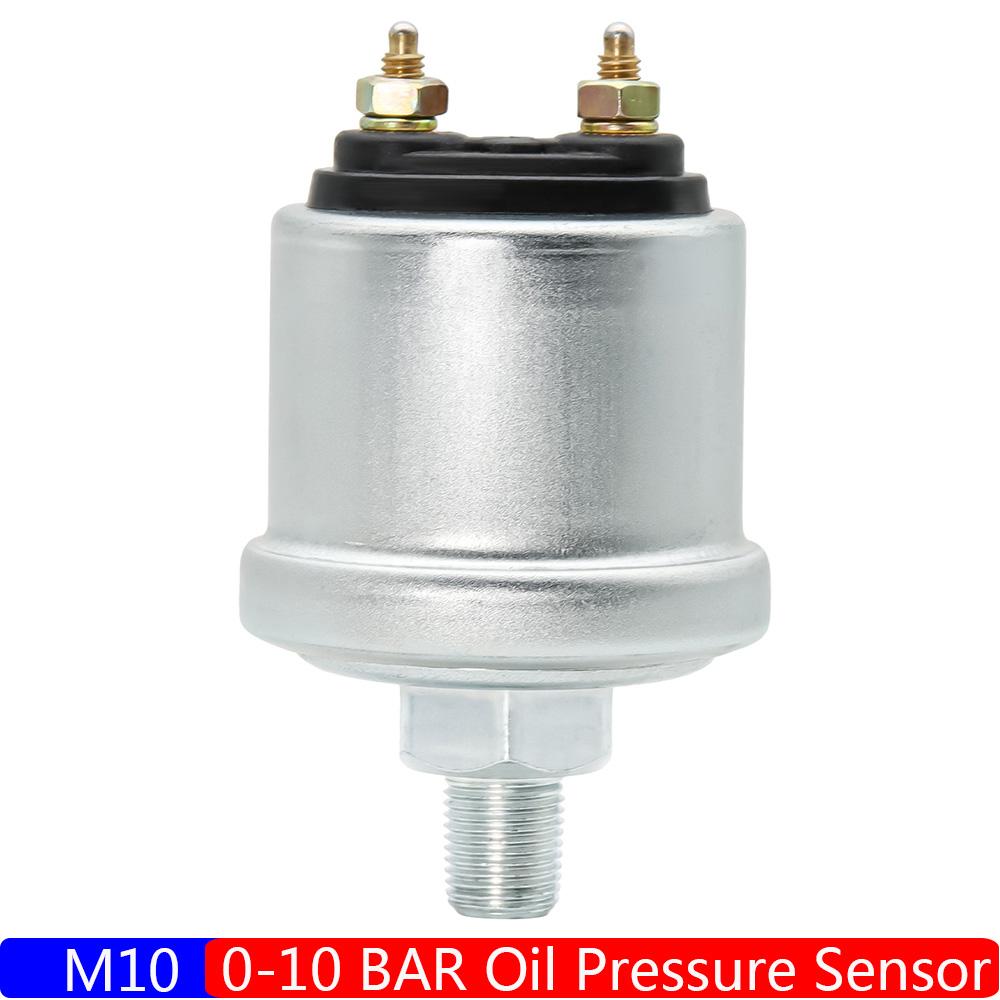 Universal 1/8 NPT M10 0-5 BAR 0-10BAR Mechanical Oil Pressure Sensor Replacement for Oil Pressure Gauge Car Auto Boat