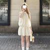 French sleeveless neck dress women's summer new temperament chiffon vacation short skirt