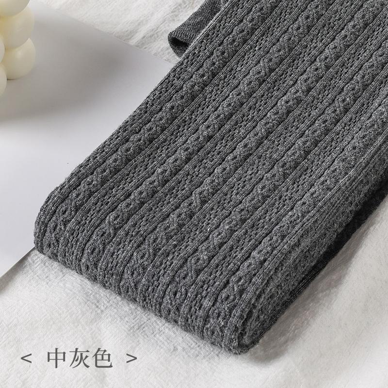 Her Autumnal Frosty Season Gentle Soft Cotton Nostalgic Cable Knit Transparent Hosiery Lass Featherweight Secure Support Versatile Snug Thermal