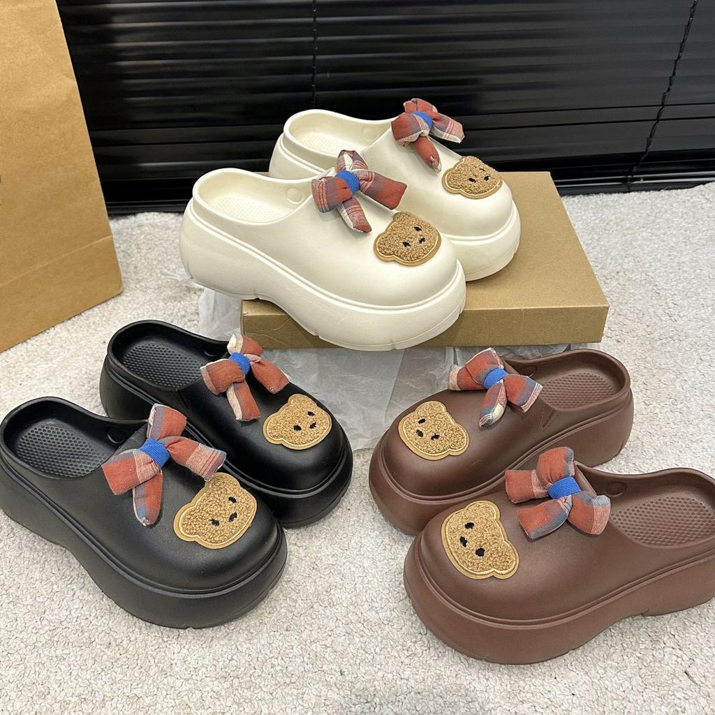 The small man increases his height and pedals the bear Baotou tow 2025 summer and autumn new models, wearing waterproof and non-slip thick-bottomed c