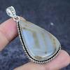 Botswana-Achat Edelstein 925 Sterling Silber Schmuck Anhänger 2,44"