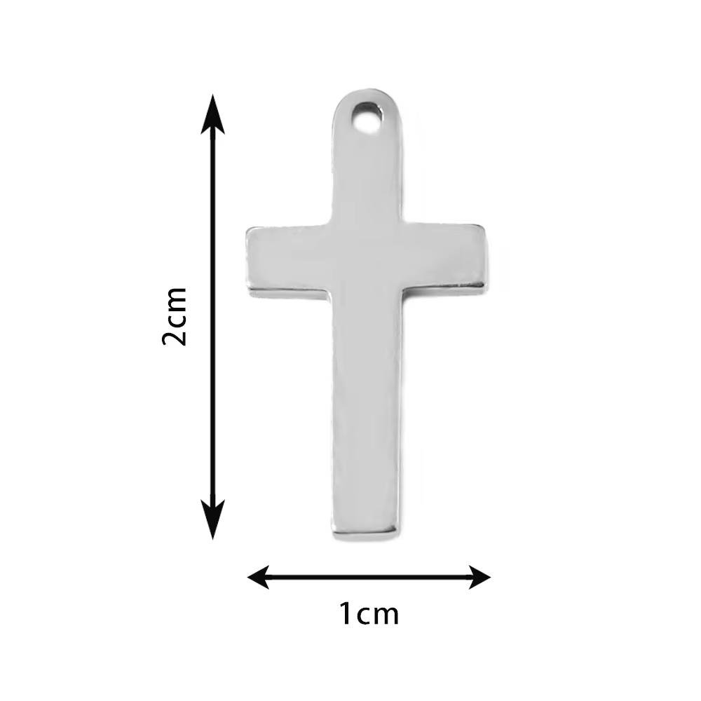 20pcs/lot Stainless Steel Cross Charms Pendants For Jewelry Making Christian Cross Jewelry Making Charms Connector Accessories