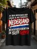 Dutch Nederland With Dynamic Brush Lettering Red Blue Strokes And Red Ging Graffiti Quote Unisex Unisex All TShirt
