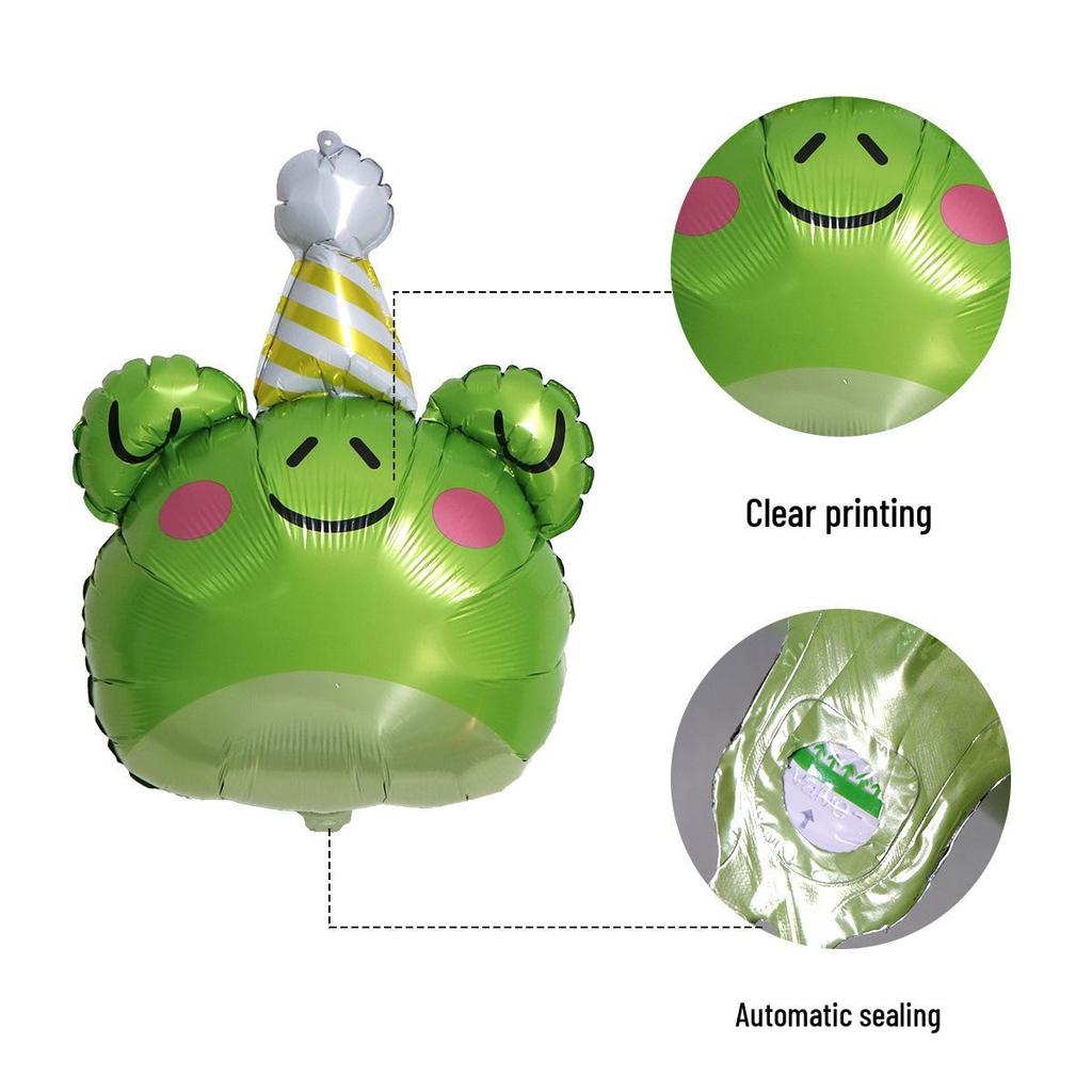 Animal-Themed Aluminum Foil Birthday Balloon Hat: Giraffe, Tiger, Bear, Frog, Sloth