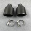 Exhaust Pipe Muffler Tip Out 105*130mm Car Universal Exhaust System Accessories Glossy Black Nozzles Tailpipe