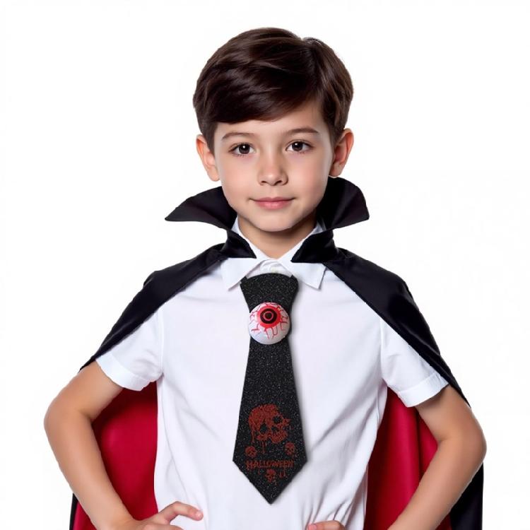 LED Power Glowing Eyeball Necktie For Halloween Costume Theme Parties And Special Event Photography Neckwear Accessory