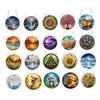 Stained Glass Suncatcher, Acrylic Puzzle Hanging Decoration, 7.48 Inch Round DIY Kit for Adults, Relaxing Craft Gift for Women Moms Puzzle Lovers