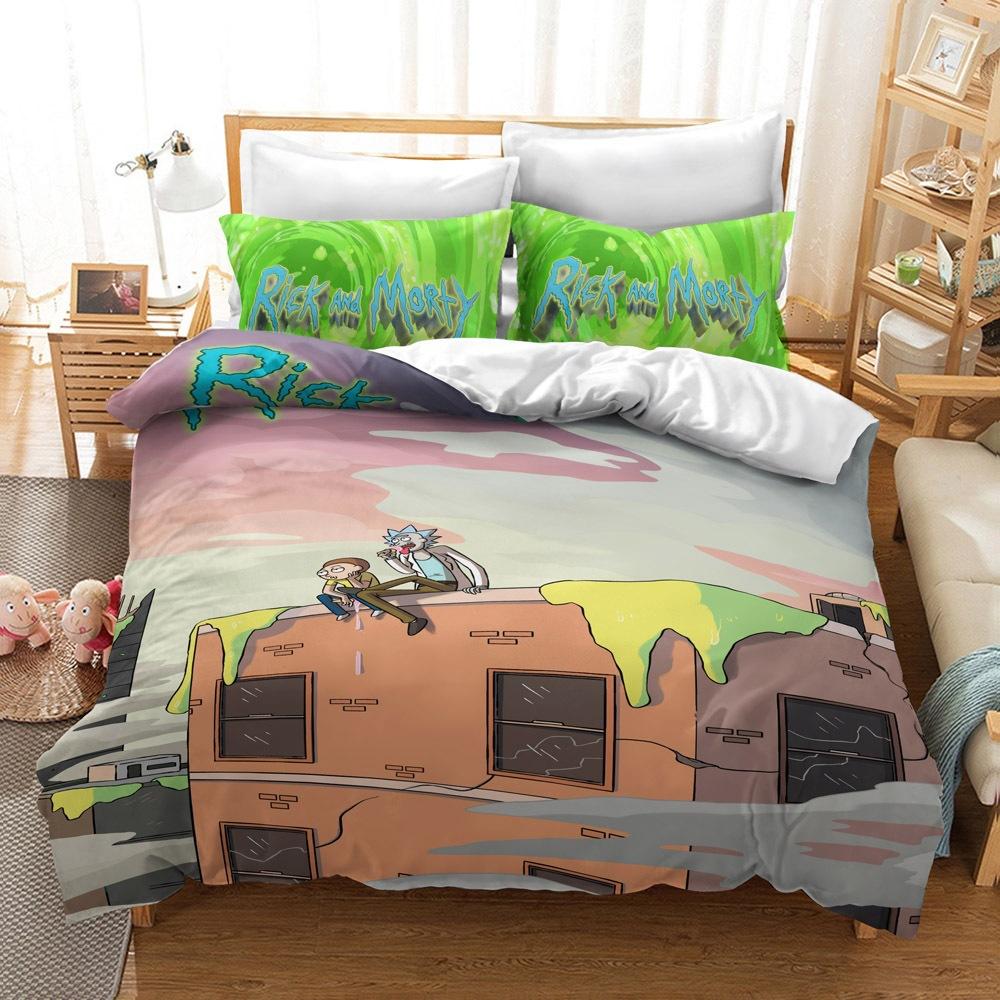 Bedding Kit Rick Morty Ii Series Size Three-Piece Quilt Cover