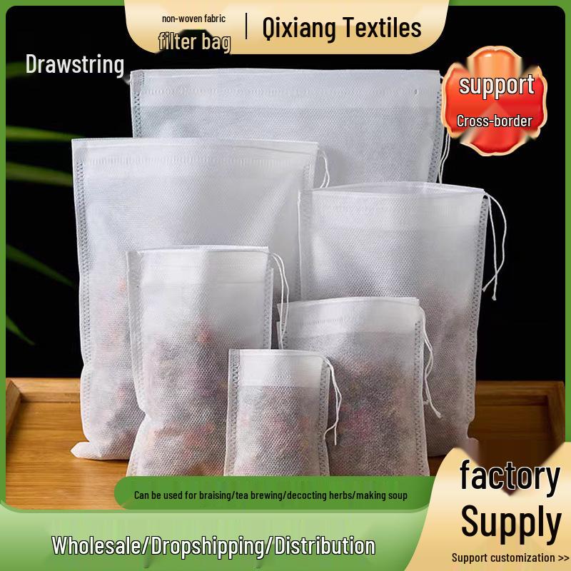 

All-Purpose Disposable Non-Woven Drawstring Bags for Tea, Stewing, Foot Baths, and Medicine Decocting 5*7 cm (100 pcs)