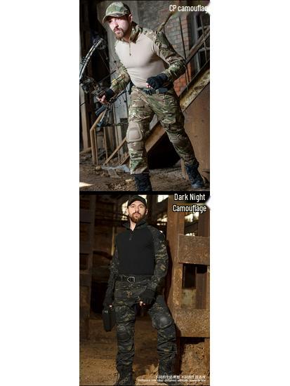 G2 Frog Suit Combat Training Camouflage Set with Protective Gear, Long Sleeve
