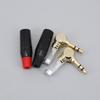 3.5mm audio male Gold-Plated Dual Channel Plug 3pole Stereo angle Earphone Welding Head DIY 90 Degree L-Shaped Bend Head Wall