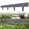 Imitation Stone Garden Fence, Garden Landscape Edging Border, Interlocking Plastic Retaining Edging Border, Decorative Picket Panels for Flower Bed