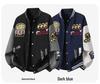 2026 Men's American Retro Digital Embroidery Baseball Jacket - Trendy, Versatile Casual Outerwear