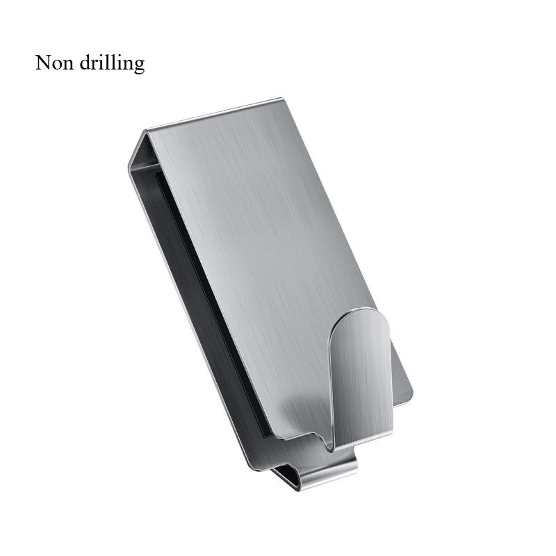 2/4Pcs Pack Shower Door Hooks Casual Style Easy Install Door Mount Hangers for Bathroom Glass Doors No-Drill Adhesive