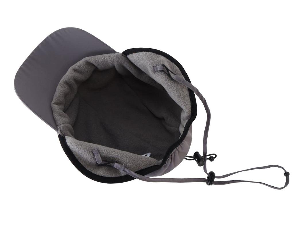 [Connectyle] Men's Winter Cap with Earmuffs Fishing Outdoor Cold Protection Hat Cycling Work Cap Waterproof Gray