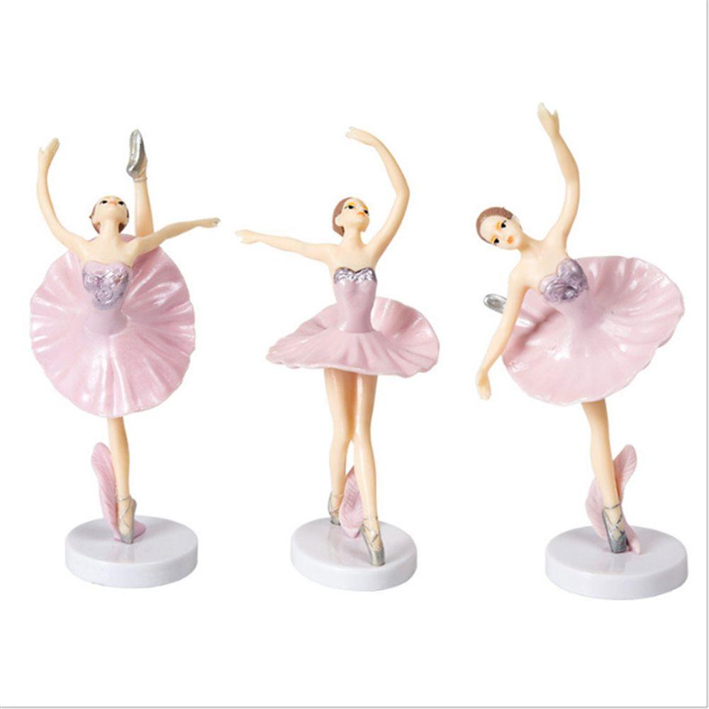 3Pcs Baby Shower Party Baking Wedding Ballet Girls Girl Doll Cake Topper Cupcake Topper