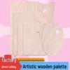 Wooden Oval Watercolor and Oil Painting Palette