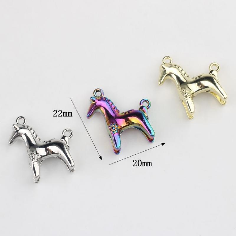 2Pcs Alloy Pony Pendant Animal Horse Charms Diy Necklace Bracelet Earrings Keychain Accessories Handmade Jewelry Making