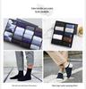 Men's Mid-Calf Cotton Socks - 5 Pairs Boxed Breathable, Sweat-Absorbent, Warm, Solid Colors for Autumn & Winter.
