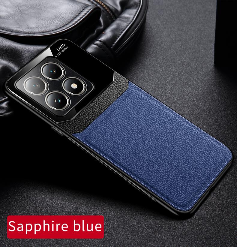 EUCAGR Coque en Cuir PU Acrylique Pour Xiaomi 14T 14TPro Protection Caméra Coque Arrière de Téléphone pour Xiaomi 15 Ultra 15S Pro Cadre Coque