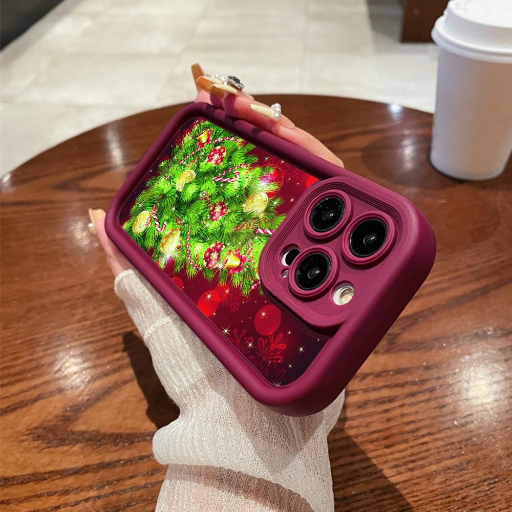 

Ae113 Веселые рождественские арт-декорации Санта-Клауса чехлы для телефонов Samsung M54 A72 M23 Moto G30 Google Pixel 9 OnePlus Tecno Angel Eye Ladder Защитный чехол itel P55 5G