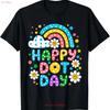 Happy Dot Day 2025 Colorful Polka Rainbow Teacher T Shirt BESTSELLER Vintage Washed Stylish Stretched Unisex Fashion Casual