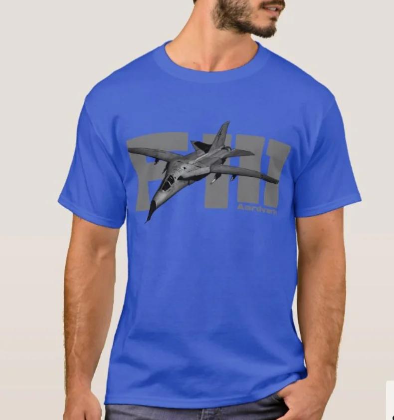 F111 Aardvark Intercepteur à Longue Portée et Avion d'Attaque Tactique T-shirt Coton Manches Courtes Col Rond Homme Nouveau