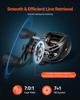 Rod and Fishing Reel Combo, IM7 Carbon Fiber Baitcasting Rod and Reel Combo, Bass Fishing Pole with 7+1 BB System, 7.0:1 Gear Ratio, Cork Handle,