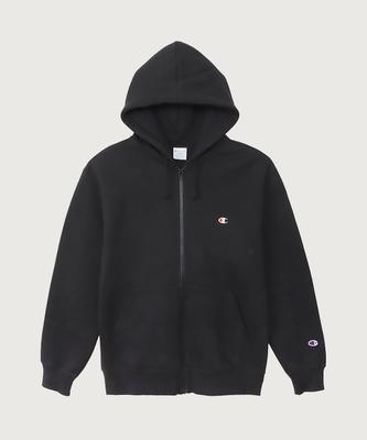 C Logo Regular Fit Zip-Up Hoodie Black