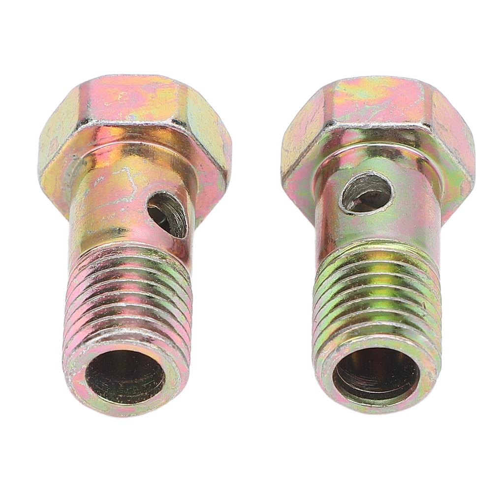 M10x1.25mm Banjo Bolt Metal Brake Line Banjo Bolt Adapter with Washers for Pipeline Connections