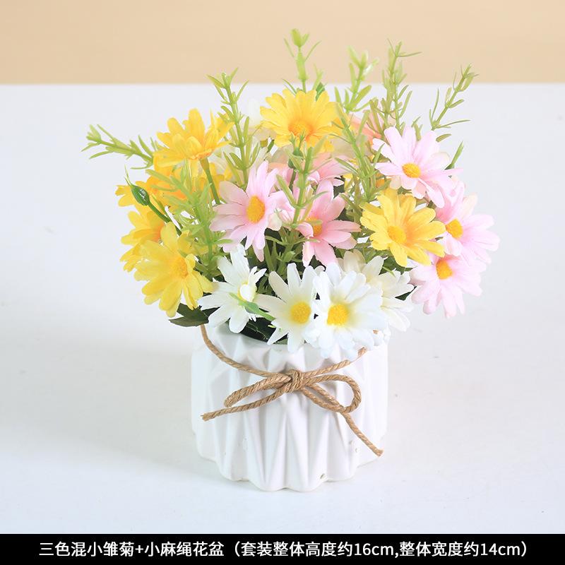 Simulated Potted Plants, Plastic False Flower Ornaments, Artificial Plants Bonsai Dining Table Decorations, Photography Props