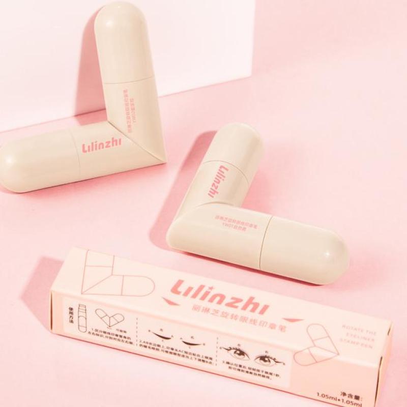 Double Head Rotatable Eyeliner Stamp Integrated Eyeliner Stamp Precise Outline Signet Long-Lasting Eyeliner Liquid Pen Cosmetics