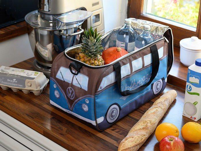 Sac isotherme - brisa - bucb05 - 25 l - vw combi bus t1 - vintage bleu pétrole/brun