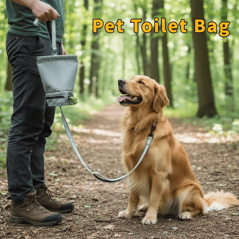 Waterproof Pet Poop Scooper Bag Hanging Oxford Dog Poop Bag Carrier with Hook Dog Garbage Holder for Cats and Dogs