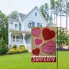 Valentines Day Garden Flag, Valentine House Flags, Love Hearts Tree Red Truck With Rose Flowers Flags, Valentines Day Decorations