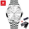OLEVS 9931 Sports Watch for Men Luxury Luminous Waterproof Stainless Steel Calendar Brick Quartz Mens Wristwatches Reloj Hombre