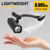 Outdoor Ear Clip Headlamp Induction Switch Headlight Led Head Weight Waterproof Flashlight Light for Camping Fishing Hiking